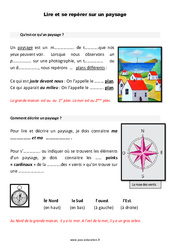 Lire et se repérer sur un paysage - Cours, Leçon : Primaire 2 - PDF à imprimer