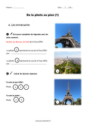 De la photo au plan - Exercices - Plan de quartier : Primaire 2 - PDF à imprimer