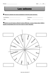 Saisons - Exercices - Le temps : Primaire 3 - PDF à imprimer