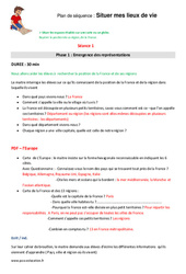 Situer mes lieux de vie - Séquence - Fiche de préparation : Primaire 2 - PDF à imprimer