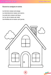 Maison - les couleurs - Savoir écouter : Maternelle 1 - PDF à imprimer