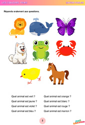 Les couleurs - Oral / Langage : Maternelle 1 - PDF à imprimer
