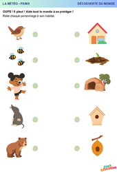 OU ! Il pleut ! - Météo - Découverte du monde en maternelle : Maternelle 1 - PDF à imprimer
