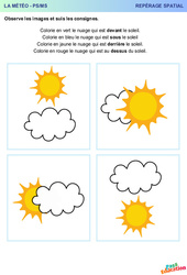 Météo - Repérage spatial en maternelle : Maternelle 1 - PDF à imprimer