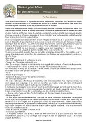 Planète pour hôtes de passage (Philippe K. Dick) - Littérature : Secondaire 1 - PDF à imprimer