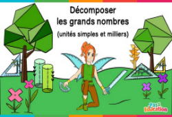 Décomposer les grands nombres (unités simples et milliers) - Vidéo La Fée des Maths : Primaire 3, 4, 5