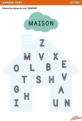 Maison - Lecture : Maternelle 1 - PDF à imprimer