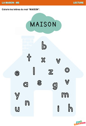 Maison (suite) - Lecture : Maternelle 1 - PDF à imprimer