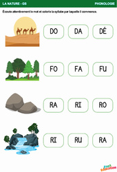 La nature - Phonologie : Maternelle 2 - PDF à imprimer