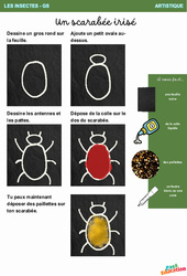 Un scarabée irisé - Les insectes - Artistique : Maternelle 2 - PDF à imprimer