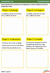 Les insectes - Savoir écouter en maternelle : Maternelle 2 - PDF à imprimer