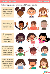 Les émotions - Savoir écouter en maternelle : Maternelle 1 - PDF à imprimer
