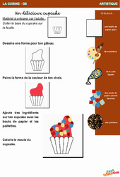 Un délicieux cupcake - Artistique : Maternelle 2 - PDF à imprimer
