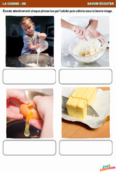 La cuisine - Savoir écouter en maternelle : Maternelle 2 - PDF à imprimer