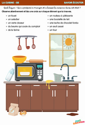 Quel bazar ! - La cuisine - Savoir écouter en maternelle : Maternelle 2 - PDF à imprimer