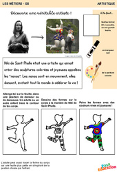 Niki de Saint Phalle - Découvre une véritable artiste - Artistique : Maternelle 2 - PDF à imprimer