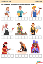 Les syllabes des métiers - Phonologie : Maternelle 2 - PDF à imprimer