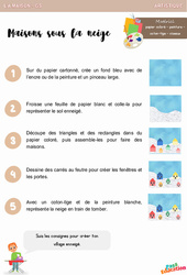 Maisons sous la neige - Artistique : Maternelle 2 - PDF à imprimer