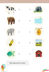 Animal et sa maison - Découverte du monde : Maternelle 2 - PDF à imprimer