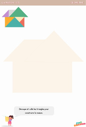 Construire la maison - Les formes - Géométrie : Maternelle 2 - PDF à imprimer