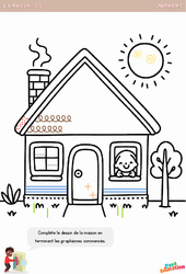 Le dessin de la maison - Graphisme : Maternelle 2 - PDF à imprimer
