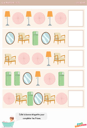 Meubles de salon - Logique : Maternelle 2 - PDF à imprimer