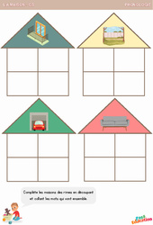 Les maisons des rimes - Phonologie : Maternelle 2 - PDF à imprimer