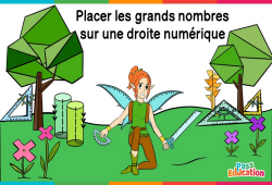 Placer les grands nombres sur une droite numérique - Vidéo La Fée des Maths : Primaire 3, 4, 5