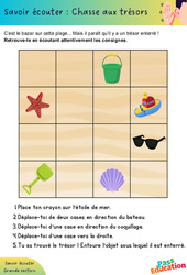 Chasse aux trésors - Découvrir l'écrit : Maternelle 2 - PDF à imprimer