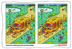 L'école - Jeu des 7 différences : Maternelle 2, Primaire 1, 2 - PDF à imprimer
