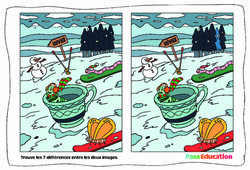 Hiver - Jeu des 7 différences : Maternelle 2, Primaire 1, 2 - PDF à imprimer