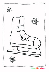 Patins à glace - Coloriage : Maternelle 1 - PDF à imprimer