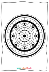 Mandala numéro 6 - Bien - être à l’école : Primaire - PDF à imprimer