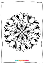 Mandala numéro 8 - Bien - être à l’école : Primaire - PDF à imprimer