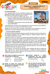 Comment le 11 septembre 2001 a - t - il marqué l’Histoire ? - Curieux de tout : Secondaire 1, 2, 3 - PDF à imprimer