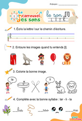 Le son [l] - Phonologie - Lecture - Le carrousel des sons : Maternelle 2, Primaire 1, 2
