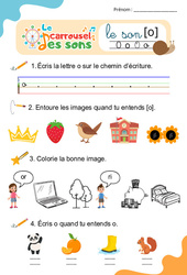 Le son [o] - Phonologie - Lecture - Le carrousel des sons : Maternelle 2, Primaire 1, 2