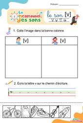 Le son [v] - Phonologie - Lecture - Le carrousel des sons : Maternelle 2, Primaire 1, 2