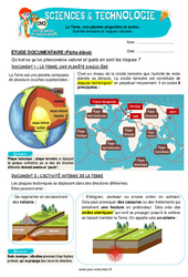 Activité terrestre et risques naturels - Exercices - Edith Eprouvette : Primaire 5 - PDF à imprimer