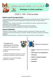 Développer un civisme numérique - Séquence - Fiche de préparation - EMC : Primaire 4 - PDF à imprimer