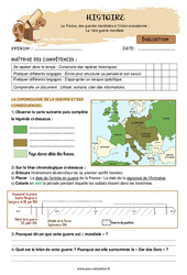 La 1ère guerre mondiale  - Examen Evaluation : Primaire 5 - PDF à imprimer