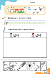 Le son [gn] gn - Phonologie - Lecture - Le carrousel des sons : Maternelle 2, Primaire 1, 2