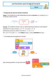 Les fonctions avec le logiciel Scratch - Séquence complète : Secondaire 3 - PDF à imprimer