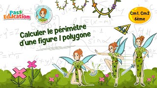 Calculer le périmètre d'une figure/polygone - Vidéo pédagogique - La Fée des Maths : Primaire 4, 5, 6