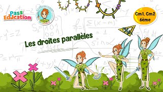 Les droites parallèles - Vidéo pédagogique - La Fée des Maths : Primaire 4, 5, 6