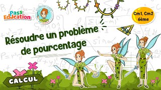 Résoudre un problème de pourcentage - Vidéo pédagogique - La Fée des Maths : Primaire 4, 5, 6