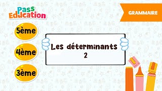 Les déterminants - Vidéo pédagogique -  : Secondaire 1, 2, 3
