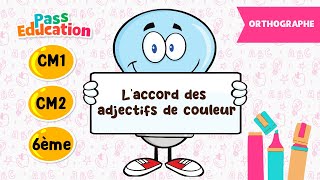L'accord des adjectifs de couleur - Vidéo pédagogique : Primaire 4, 5, 6
