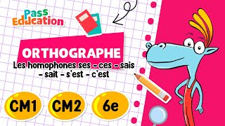 Les homophones ses - ces - sais - sait - s'est - Vidéo pédagogique : Primaire 4, 5, 6