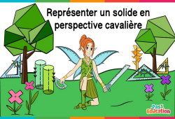 Représenter un solide en perspective cavalière - Vidéo La Fée des Maths : Primaire 3, 4, 5, 6